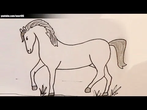 Como dibujar un caballo paso a paso - YouTube