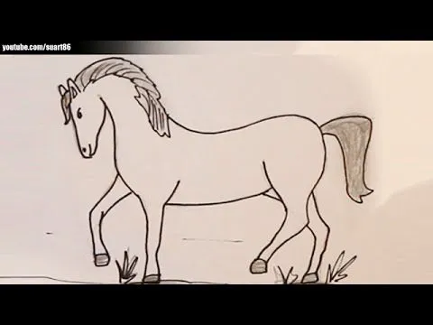 Como dibujar un caballo paso a paso - YouTube Como dibujar un caballo paso a paso - YouTube