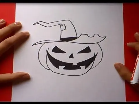 Como dibujar una calabaza paso a paso 2 | How to draw a pumpkin 2 ...