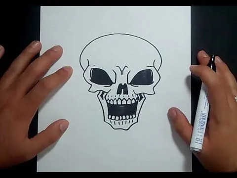 Como dibujar una calavera paso a paso 12 | How to draw a skull 12 ...