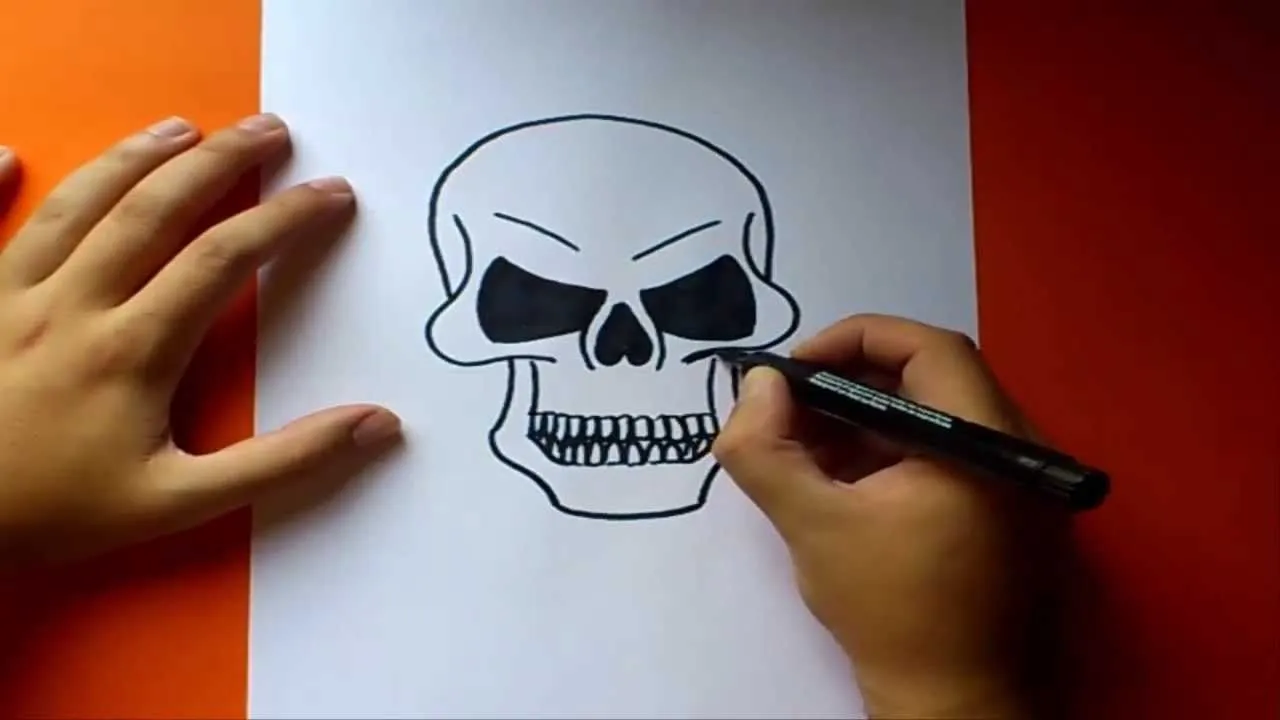 Como dibujar una calavera paso a paso | How to draw a skull - YouTube
