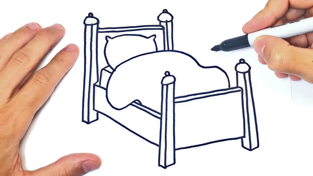 Cómo dibujar una Cama Paso a Paso | Dibujo de Cama - YouTube