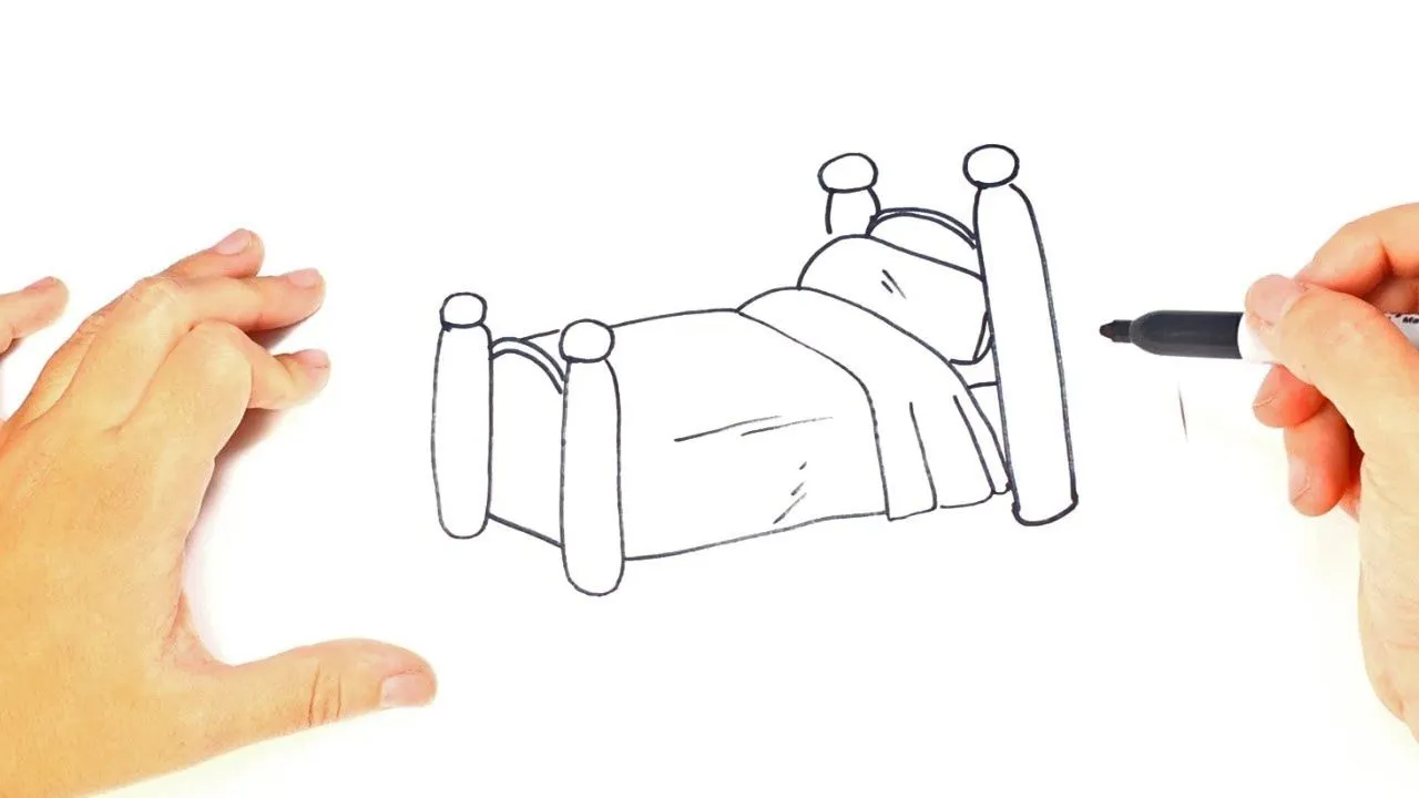Cómo dibujar un Cama paso a paso | Dibujo fácil de Cama - YouTube