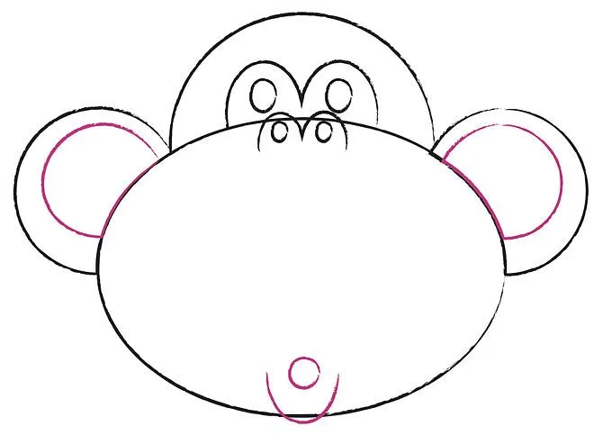 Cómo dibujar una cara de mono de caricatura | Cartoon Monkey ...