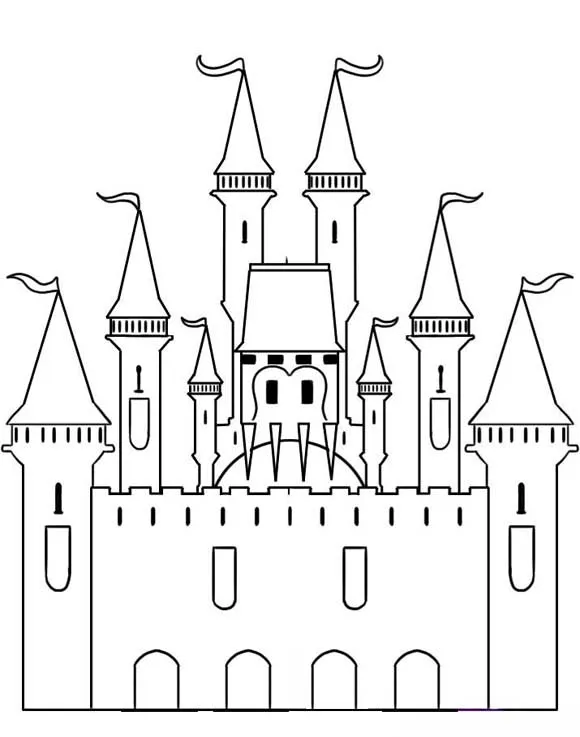 Dibujo castillo princesa - Imagui