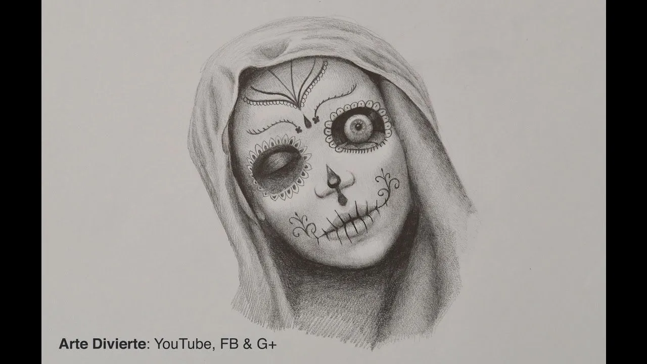 Cómo dibujar una Catrina - Especial de día de muertos - YouTube