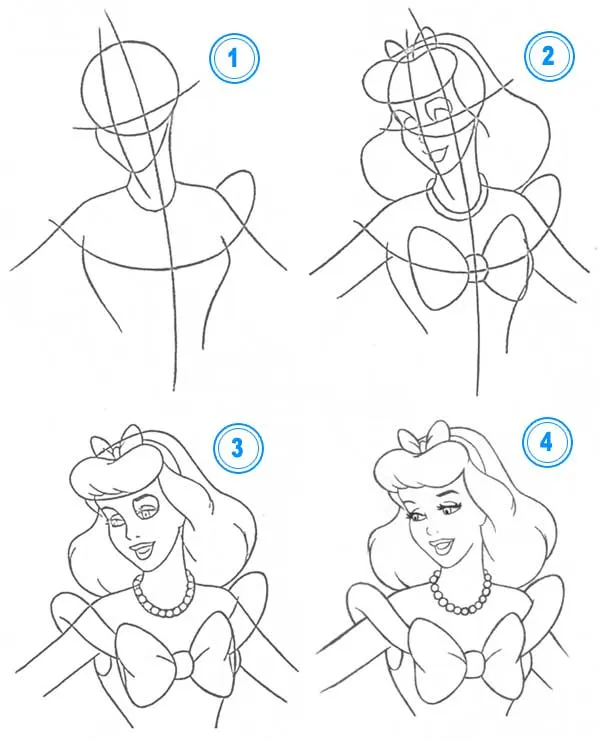 Cómo dibujar la Cenicienta Cómo dibujar princesas. Aprender a dibujar