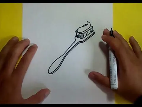 Como dibujar un cepillo de dientes paso a paso | How to draw a ...