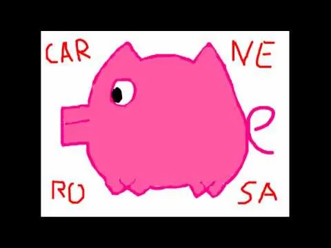 Cómo dibujar un cerdo con letras - YouTube