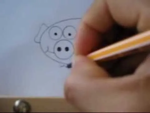 Cómo dibujar un cerdo ovalado.wmv - YouTube