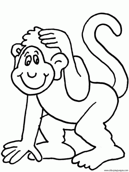 dibujo-de-mono-065 | Dibujos y juegos, para pintar y colorear dibujo-de-mono-065 | Dibujos y juegos, para pintar y colorear