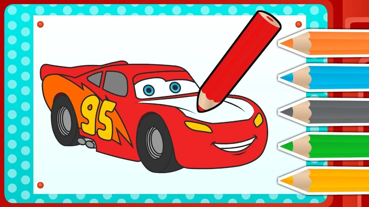 Cómo Dibujar y Colorear un coche de Carreras 