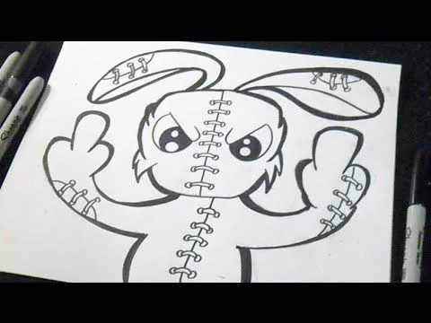 Cómo dibujar un Conejo Graffiti - YouTube
