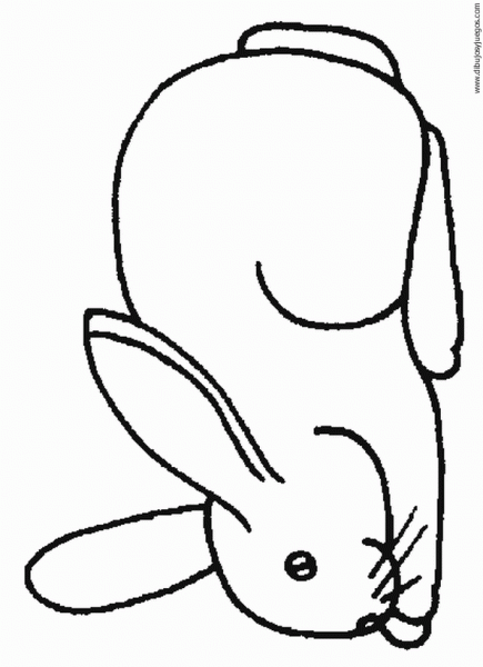 dibujo-de-conejo-022 | Dibujos y juegos, para pintar y colorear