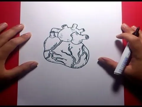 Como dibujar un corazon paso a paso 4 | How to draw a heart 4 ...