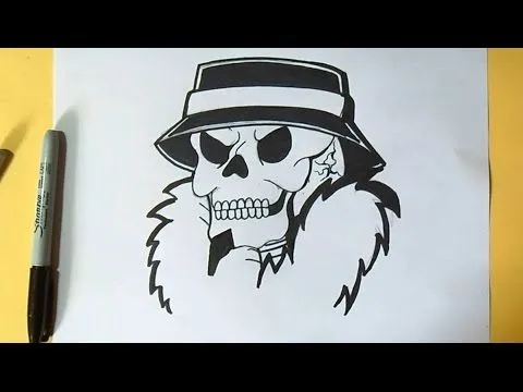 cómo dibujar un cráneo Personaje cholo | Wizard art - by Graffiti ...