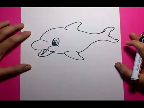 Como dibujar un delfin paso a paso 2 | How to draw a dolphin 2 ...