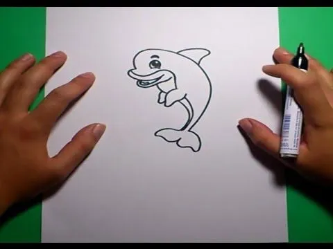 Como dibujar un delfin paso a paso 3 | How to draw a dolphin 3 ...