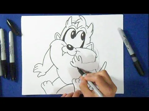 Cómo dibujar al Demonio de Tazmania (Bebé) - Taz - YouTube