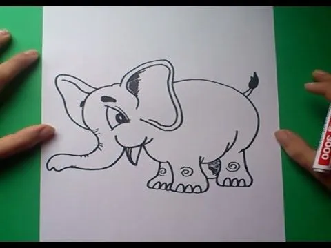 Como dibujar un elefante paso a paso | How to draw an elephant ...