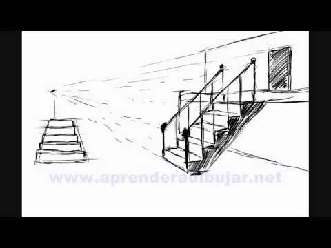 Como dibujar escaleras - Bocetos de dibujos de casas y edificios ...
