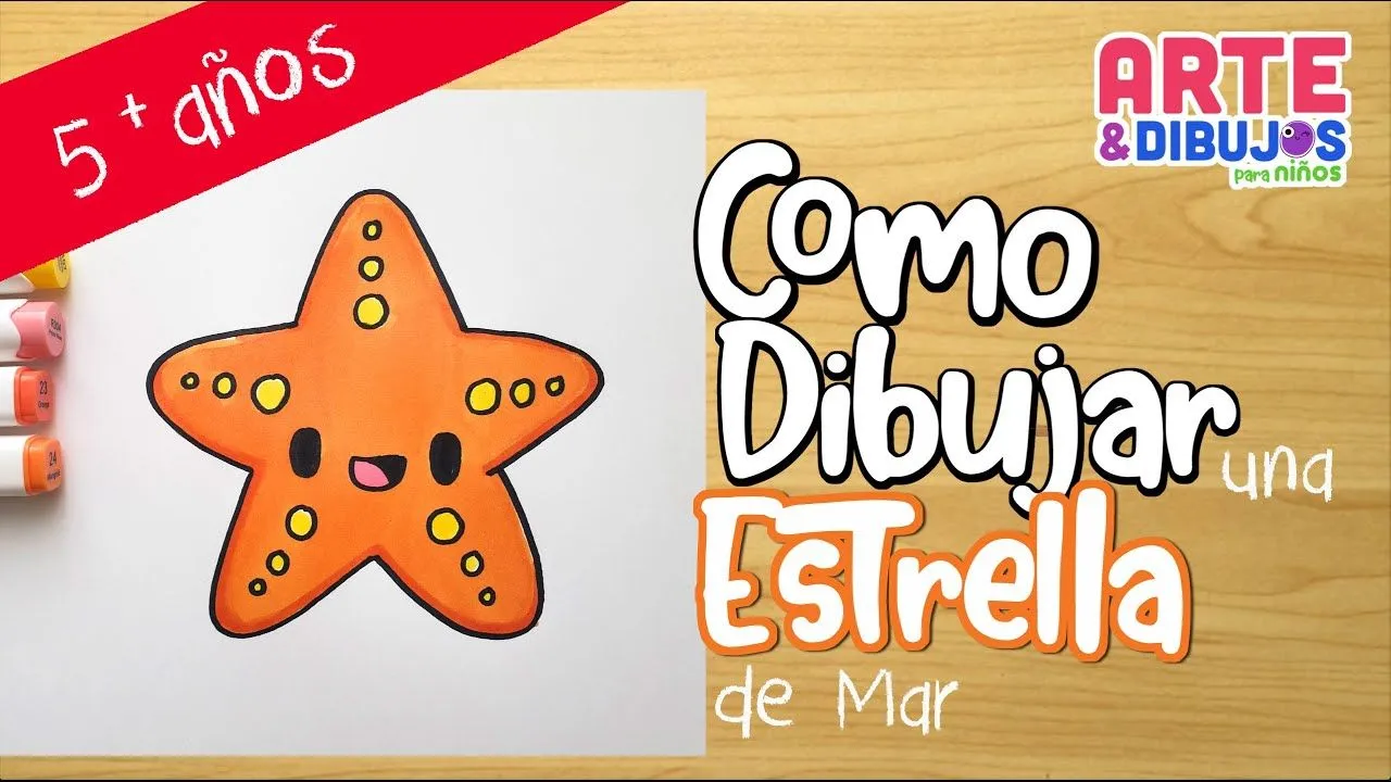 Como dibujar una ESTRELLA DE MAR | Arte y dibujos para niños - YouTube