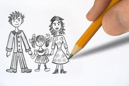 Como dibujar una familia facil - Imagui