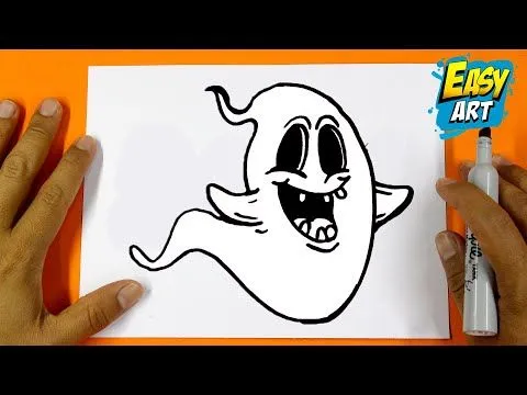 como dibujar un fantasma - how to draw a ghost halloween - dibujos ...