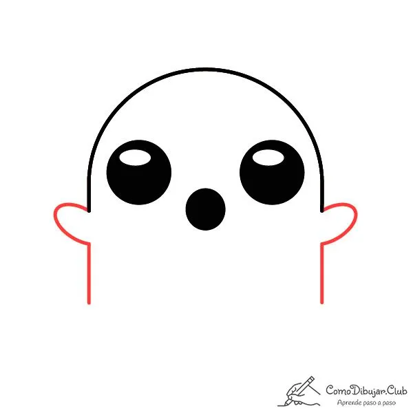 Cómo dibujar un Fantasma Kawaii ✍ | COMODIBUJAR.CLUB