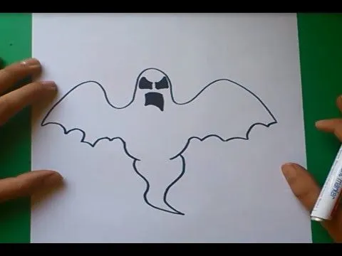 Como dibujar un fantasma paso a paso | How to draw a ghost - YouTube