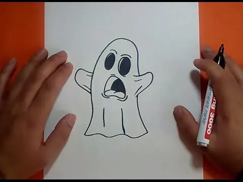Como dibujar un fantasma paso a paso 9 | How to draw a ghost 9 ...