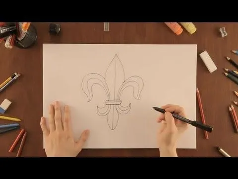 Cómo dibujar una flor de lis : Dibujos de la Naturaleza - YouTube