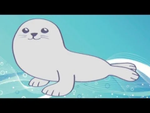 Cómo dibujar una foca. Dibujos infantiles - YouTube