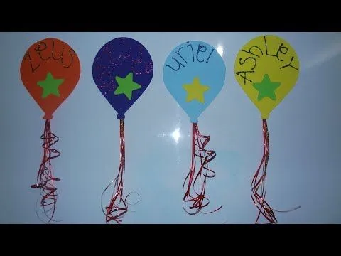 Como dibujar globos de cumpleaños