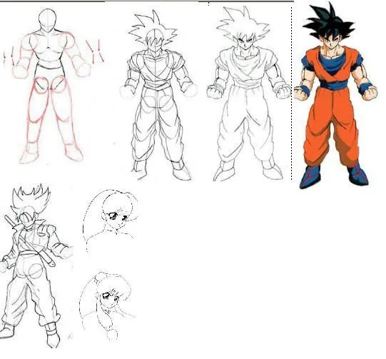 Como dibujar a Goku | Sketches | Pinterest | Goku