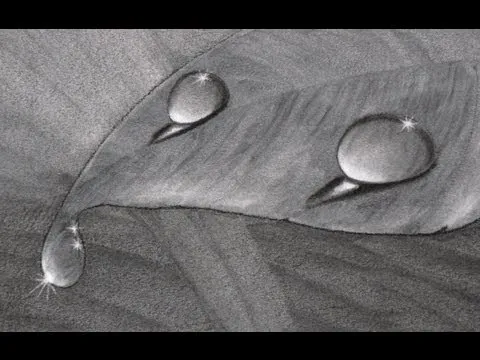 Cómo dibujar gotas de agua al carboncillo - Arte Divierte. - YouTube