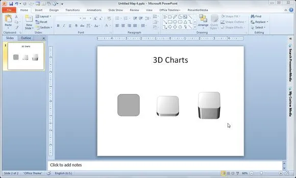 Dibujar un gráfico 3D simple en PowerPoint utilizando formas ...