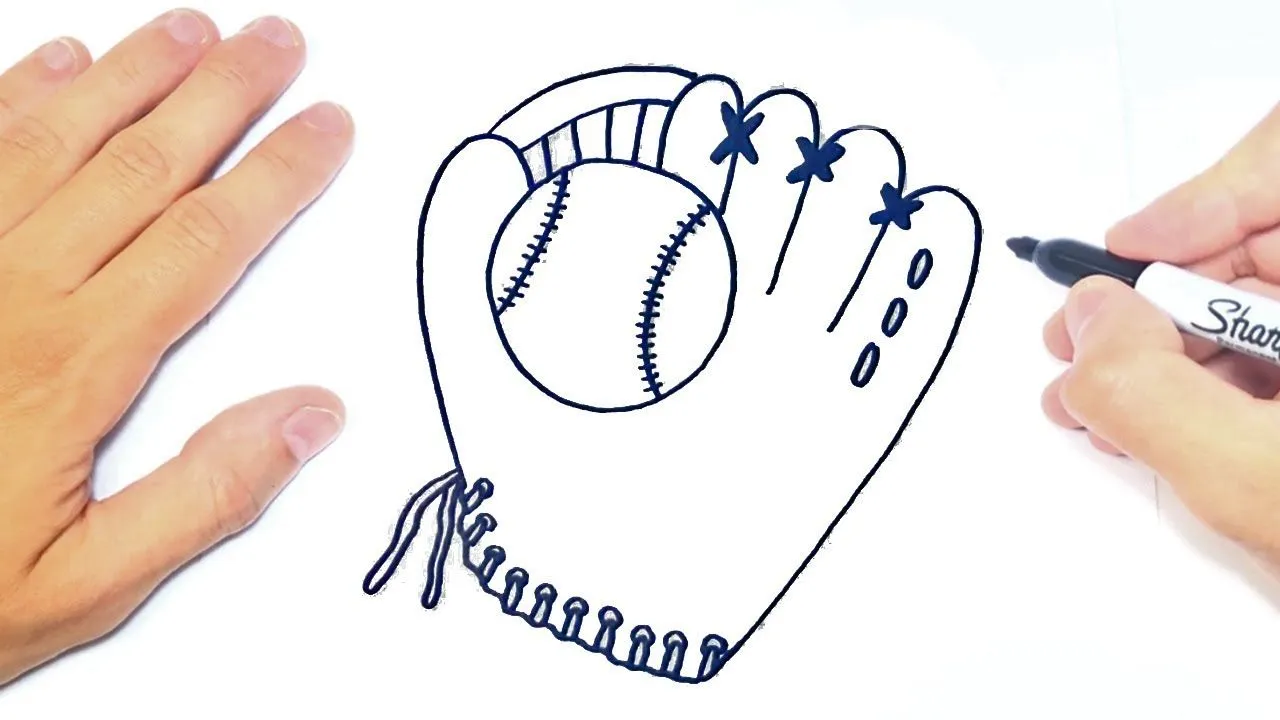 Como dibujar un Guante de Baseball o Beisbol - YouTube
