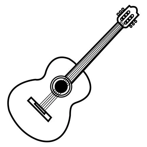 Como dibujar una guitarra española - Imagui
