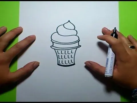 Como dibujar un helado paso a paso 5 | How to draw an ice cream 5 ...