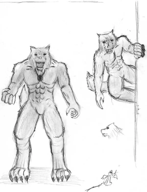 Dibujos de hombres lobo - Imagui