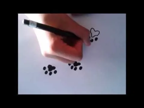 Como dibujar huellas/ How to draw footprints. - YouTube
