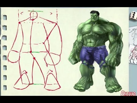 como dibujar a hulk