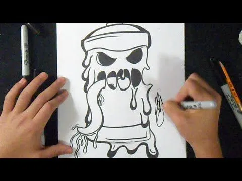 Cómo dibujar Lata de spray Derretida /Fácil Graffiti - YouTube