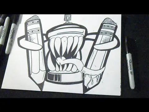 Cómo dibujar una Lata de spray con Lapices - YouTube