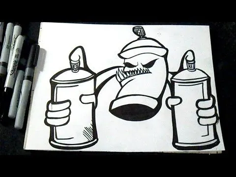 Cómo dibujar Latas de spray (Diseños F - Youtube Downloader mp3