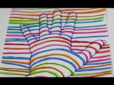 Cómo dibujar una mano en 3D - YouTube