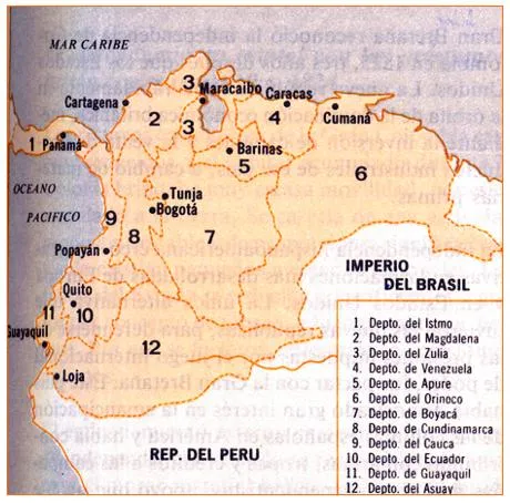 Dibujar el mapa de la gran colombia - Imagui