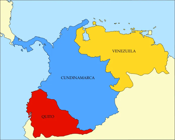 Mapa de la gran colombia para colorear - Imagui