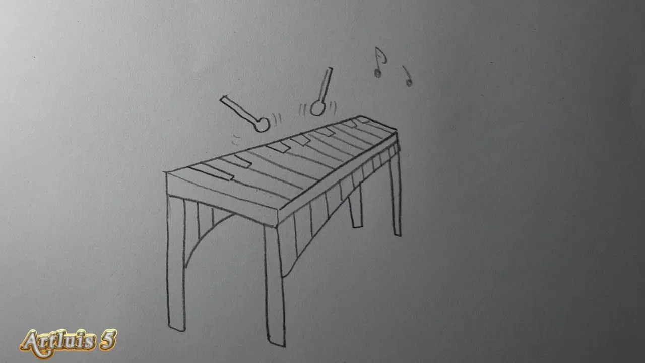 Cómo dibujar una marimba básica - YouTube